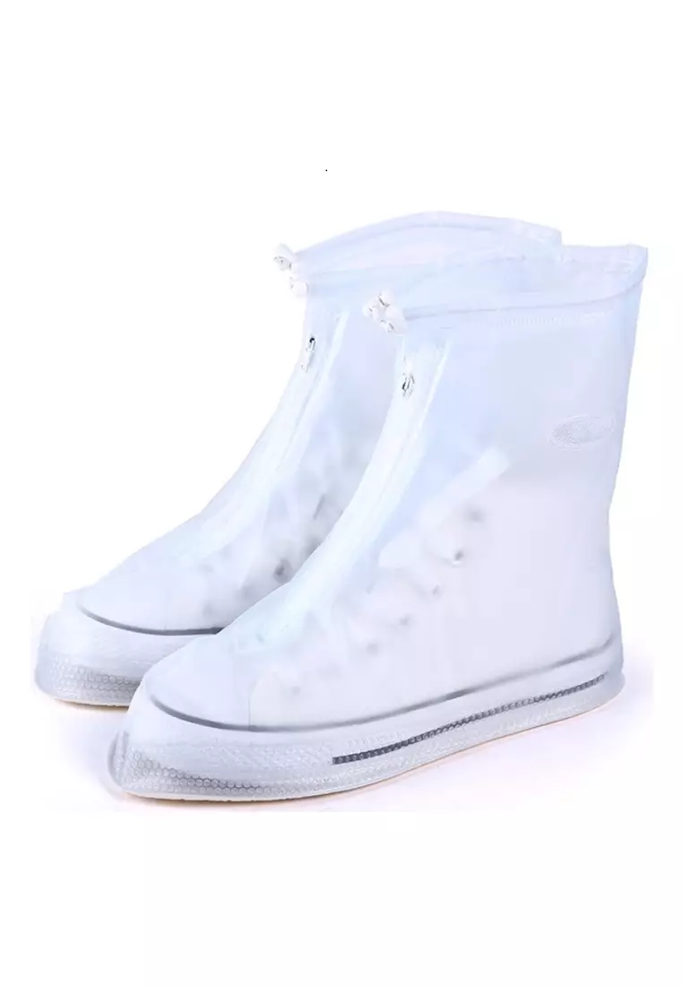 Anari Pelindung Sepatu Hujan Reusable Rain Boot Cover Unisex Desain Transparan Material PVC ORIGINAL - Transparent