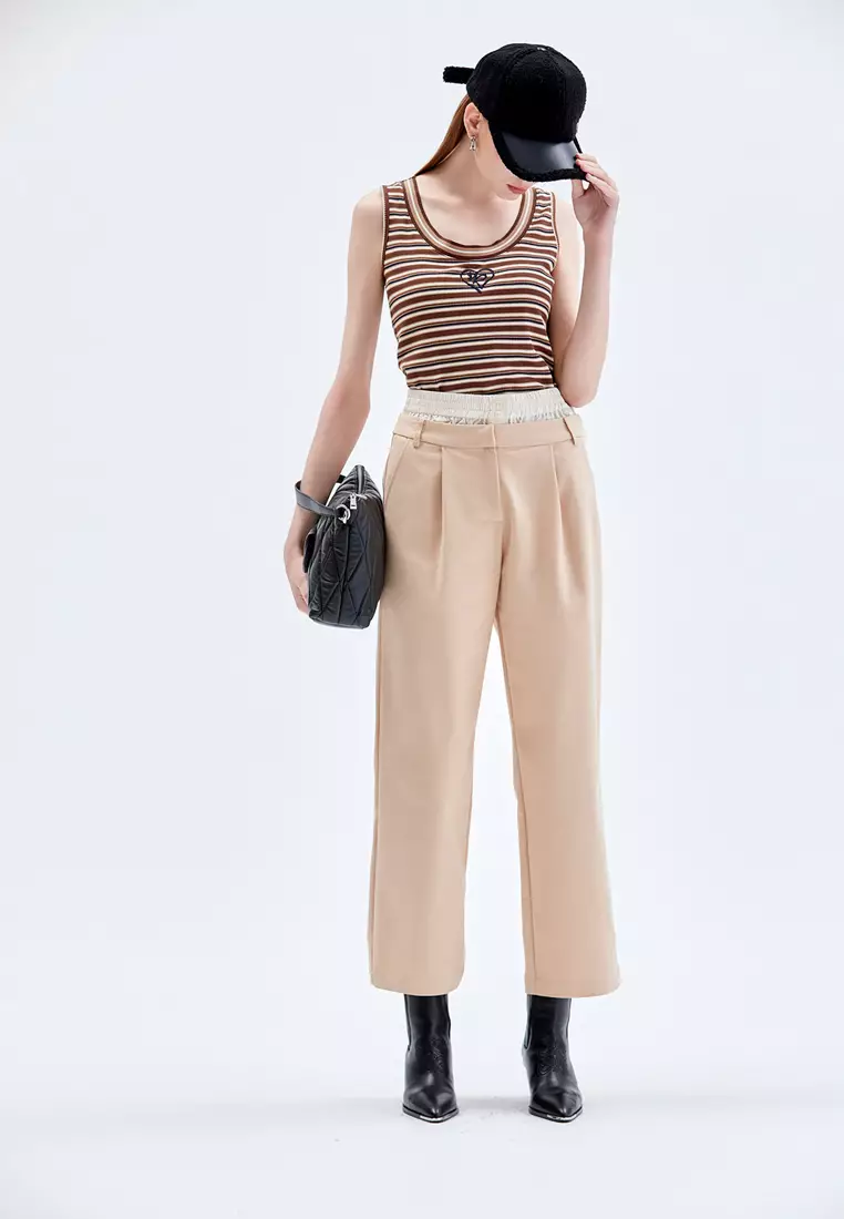 Brown Stripe Tank Top