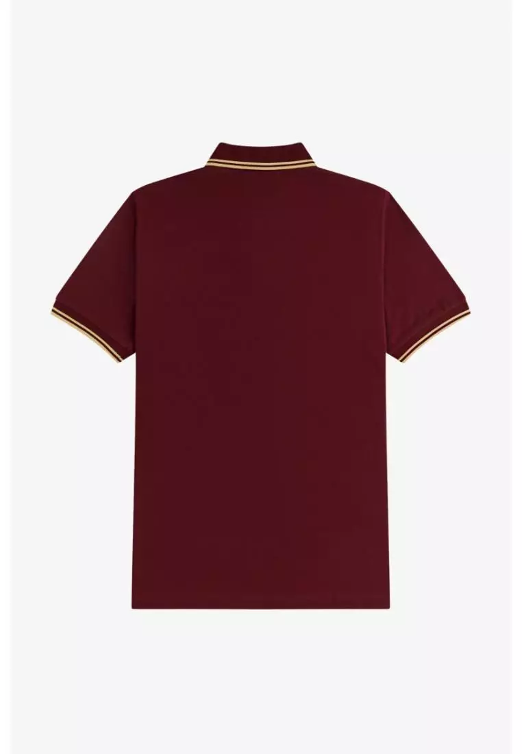 Fred Perry M12 Twin Tipped Fred Perry Shirt (Oxblood / Champagne)