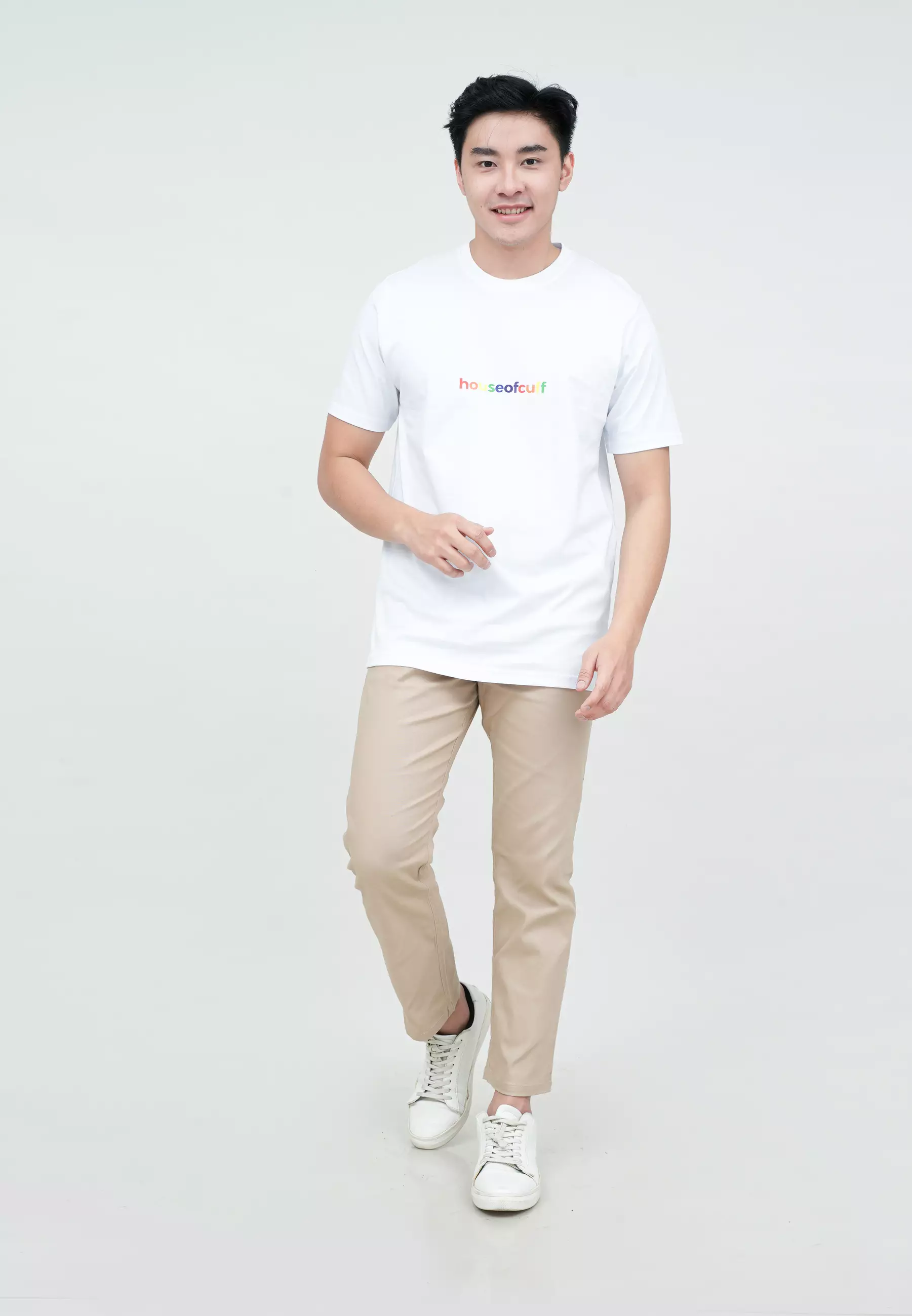 Houseofcuff T-shirt Kaos Putih Pelangi Tersedia Size S - 4XL