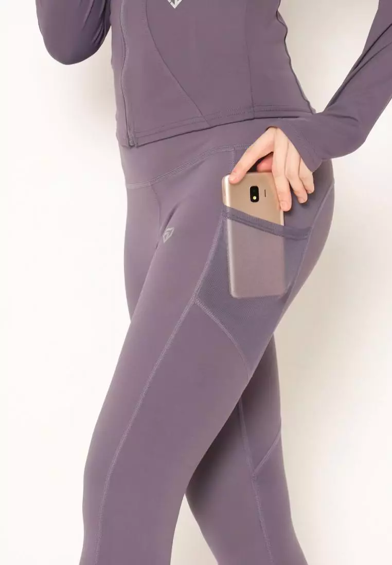 FITWEAR - ROSE SPORT LEGGING POCKET PJ MEDIUM WAIST - AMETHYST