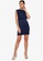ZALORA WORK navy Padded Shoulder Ruched Dress 84A72AA3BB8CA6GS_4
