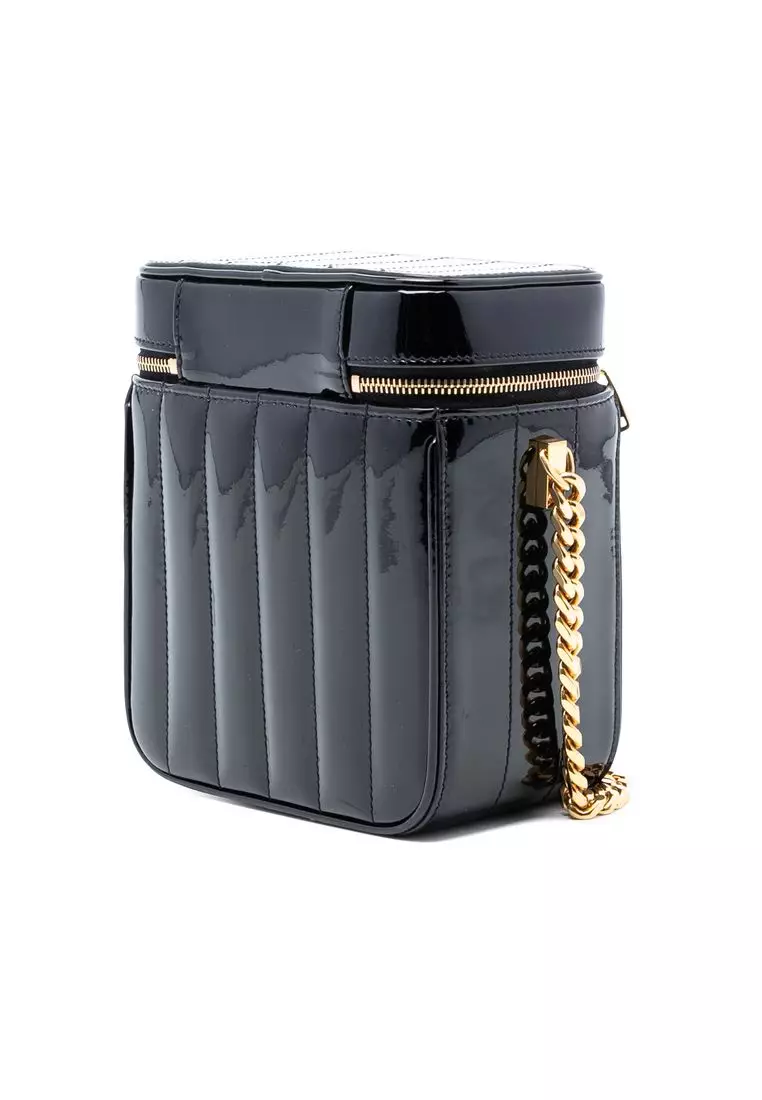 Pre-Loved Saint Laurent Patent Vicky Vanity Bag