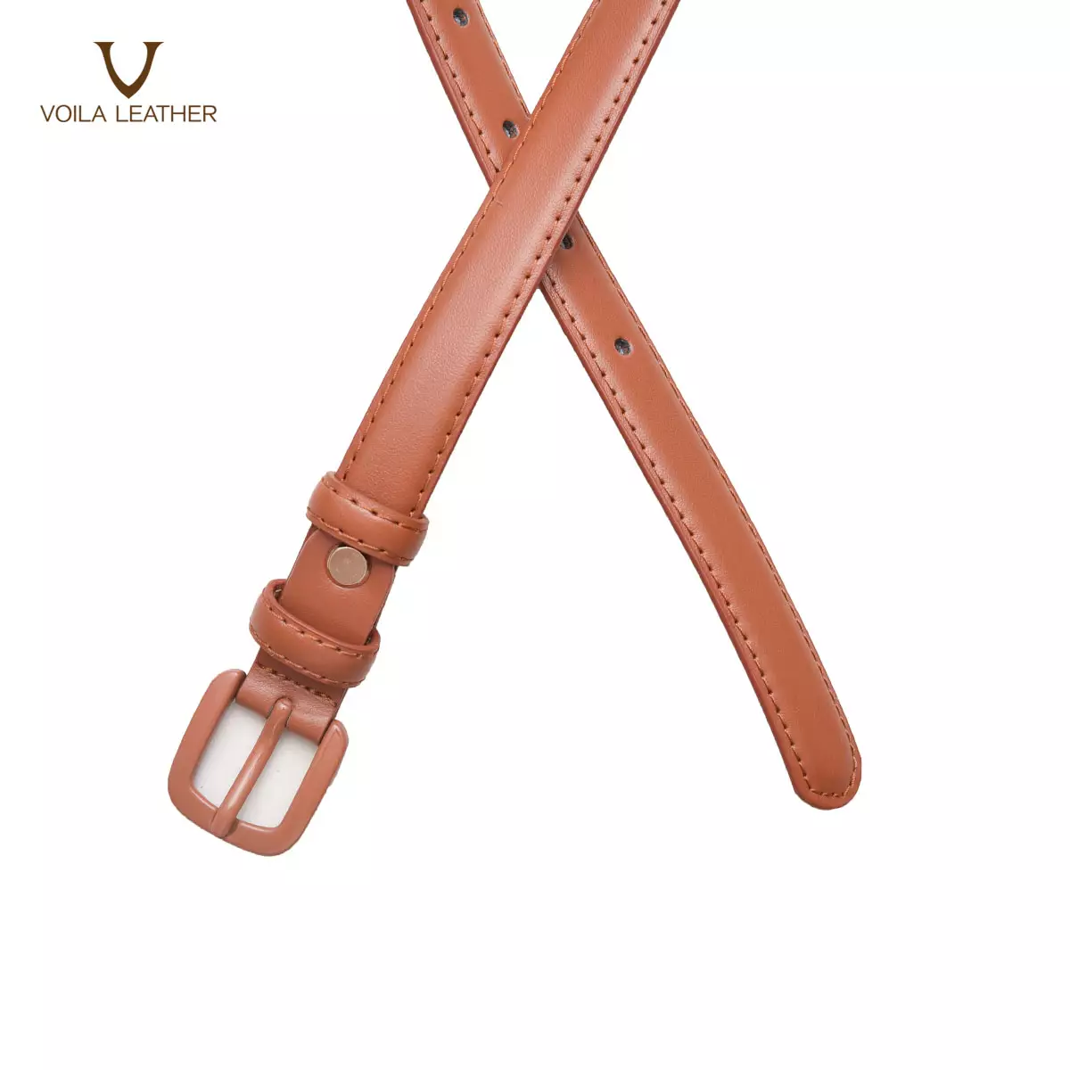 Women’s Genuine Leather Belt Voila Kyra Havana