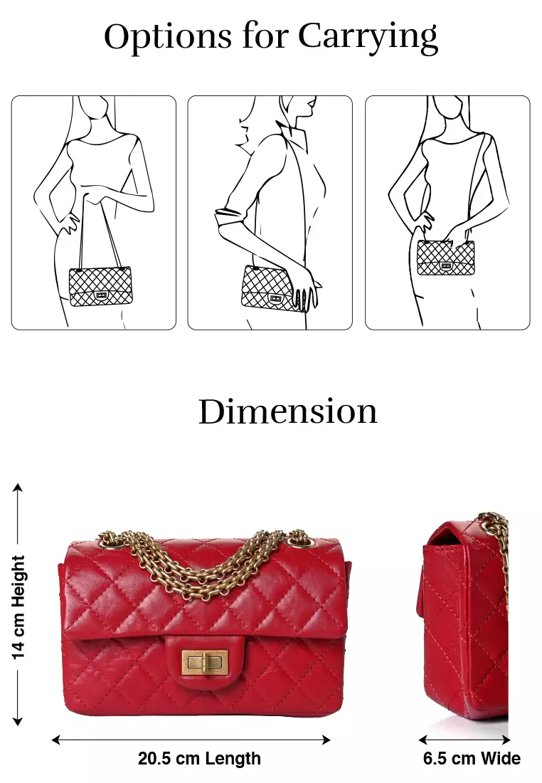 Red leather hot sale shoulder bag