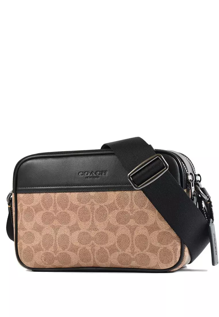 Mens Graham Crossbody Bag - Tan Brown