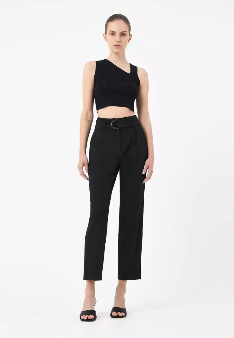 Nikki High-Waist Belted Pants