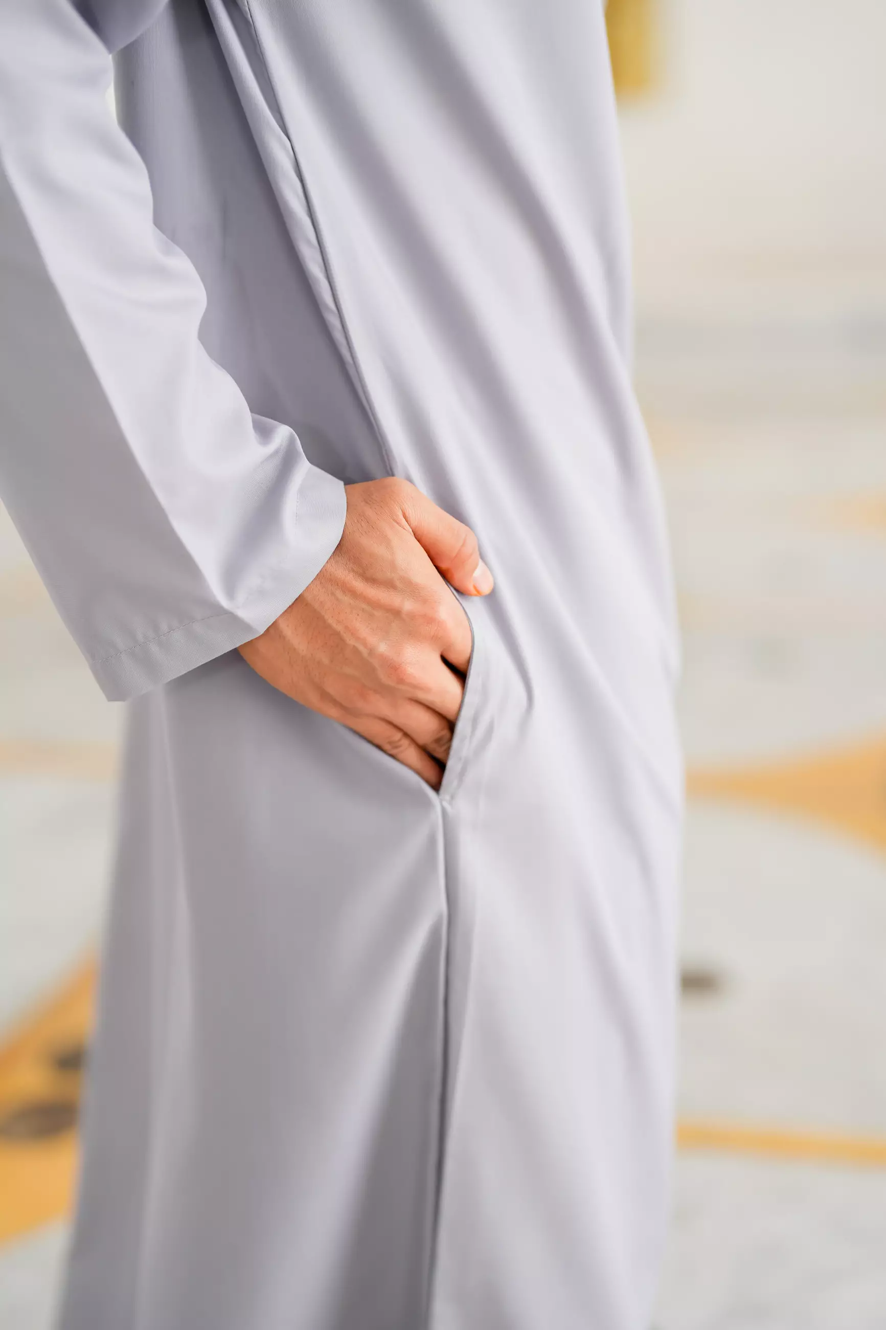 Koko Jubah Gamis Pria  Arfan Grey Regular Fit