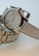 EGLANTINE 銀色 EGLANTINE® Sara 灰色皮革錶帶上的精鋼石英手錶 4F1D4ACE83FDB8GS_2