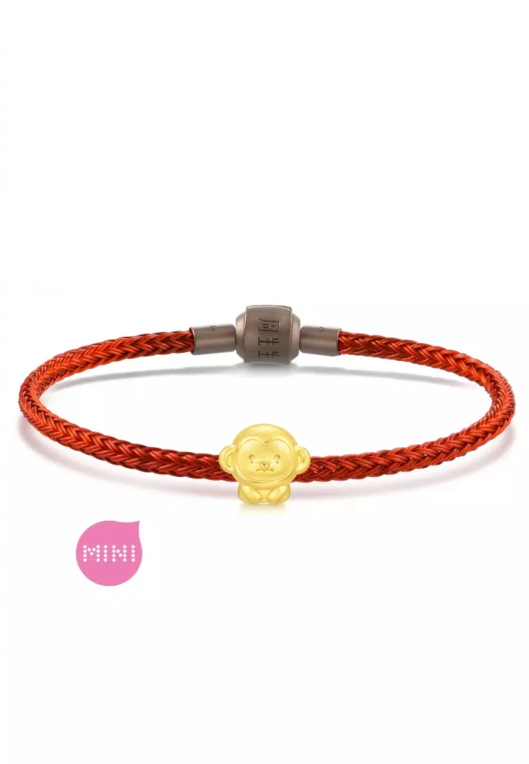 Charme 999 24K Gold Chinese Zodiac Monkey Charm 93699C (Bracelet not included)