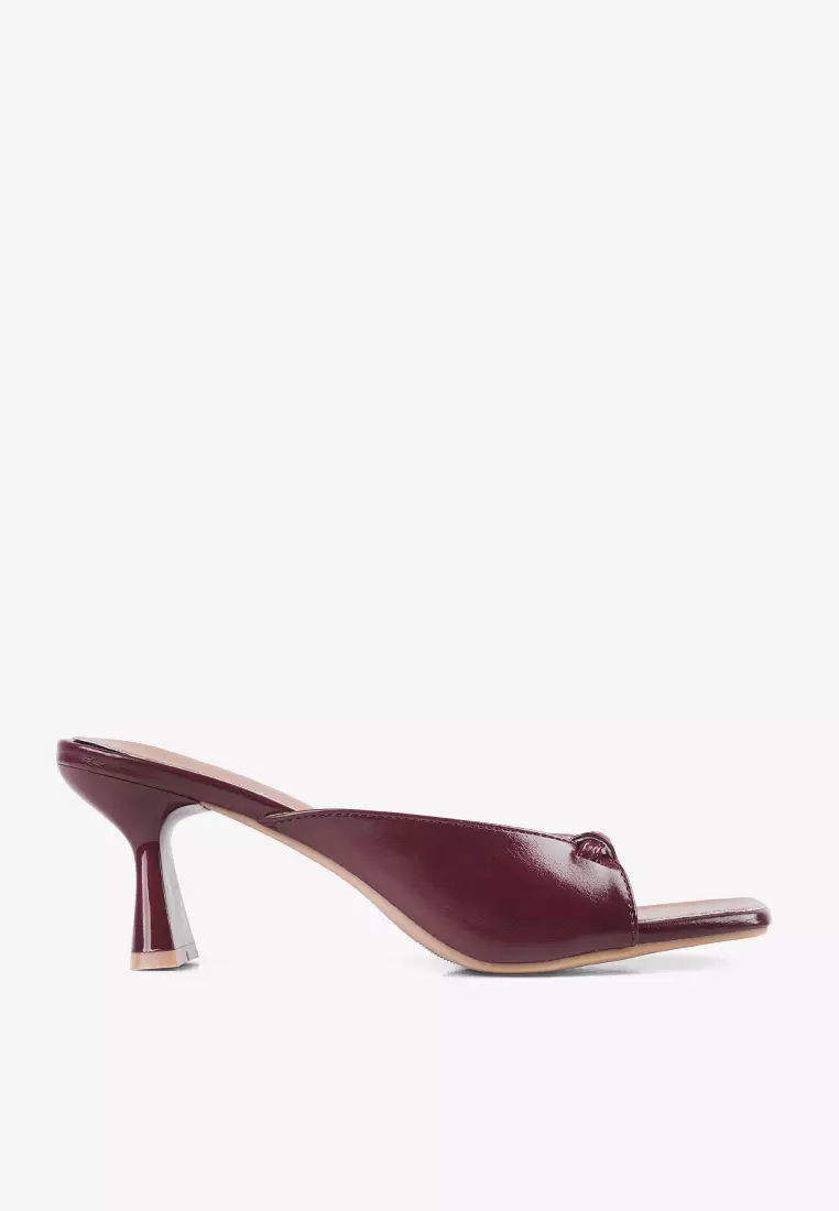 Eleanor Block Heel Sandals Square Toe Slim Minimalist Strap