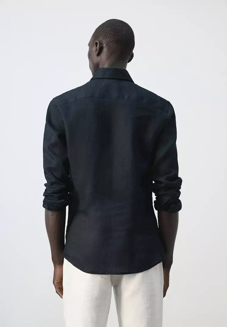 100% Linen Slim-Fit Shirt