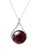 Majade Jewelry red and silver Garnet Drop Shape Necklace In 14k White Gold And Diamond E6F7BACBA1E854GS_1