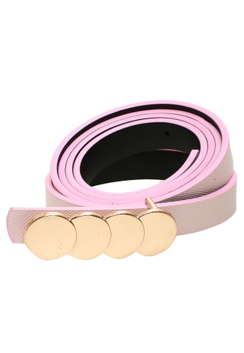 Hamlin pink Fern Ikat Pinggang Gesper Wanita Stylish Casual Comfortable Material Leather Kulit ORIGINAL - Pink D0B0AAC93030B9GS_1