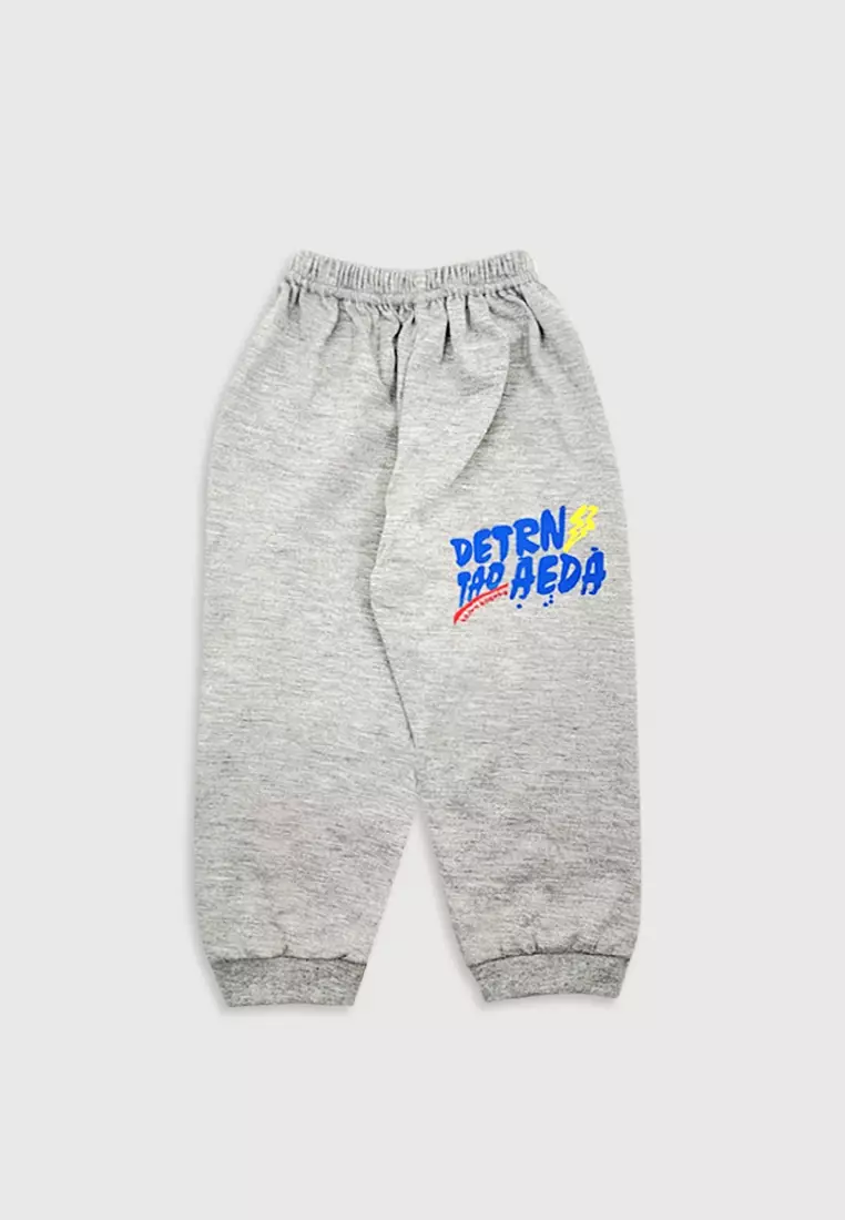 Wakakids Baju Hoodie Bayi Anak Laki Laki Setelan Celana Jogger 3053 Abu