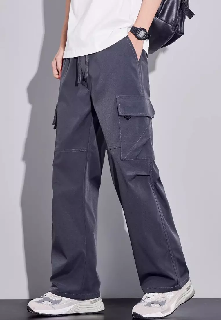 Drawstring Casual Cargo Trousers