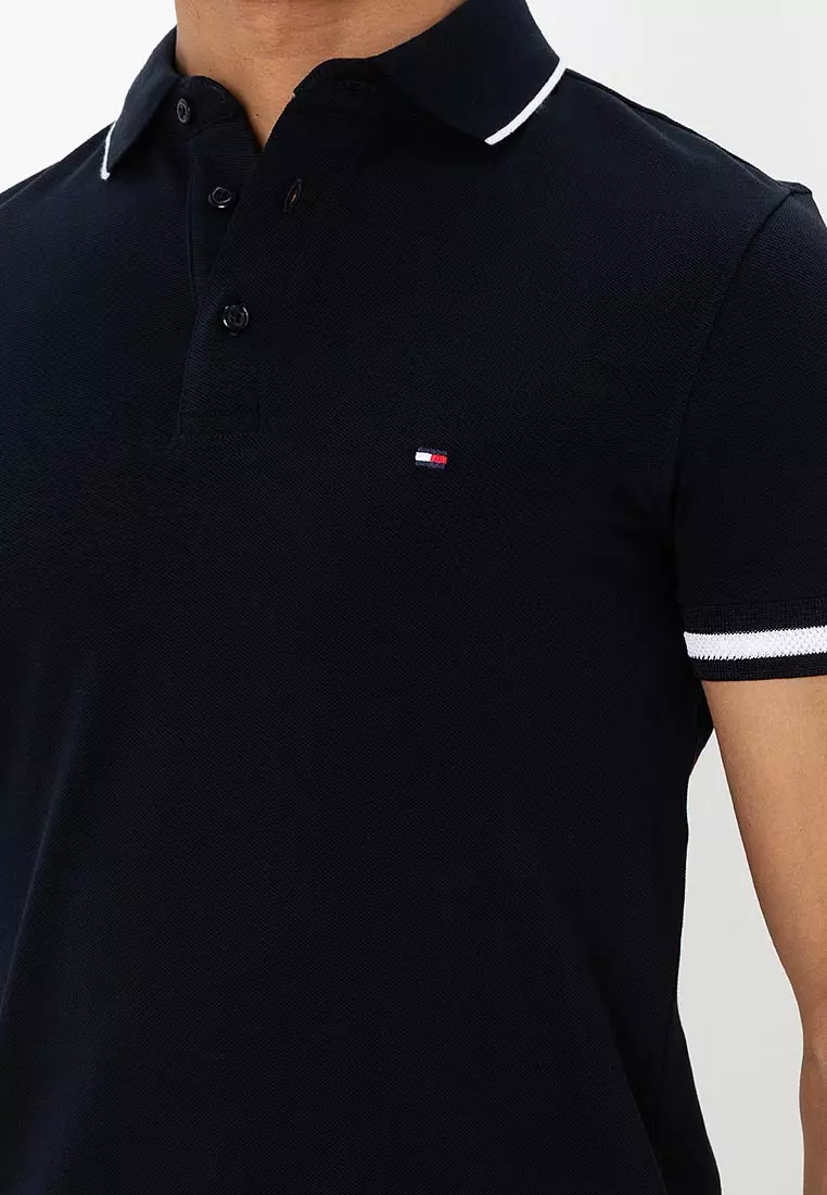 Flag Cuff Slim Fit Polo Shirt - Tommy Mainline