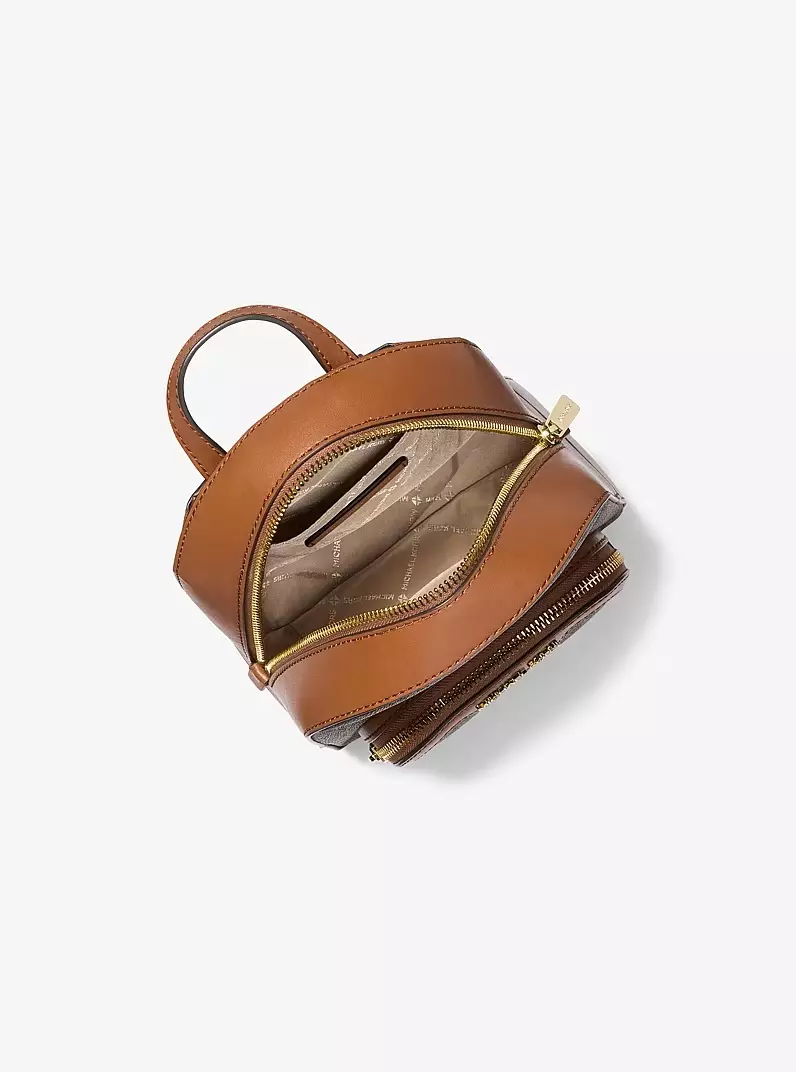 MICHAEL KORS Jaycee Extra-Small Signature Logo Backpack Brown