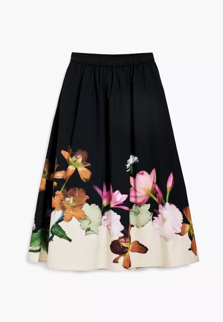 Floral midi skirt
