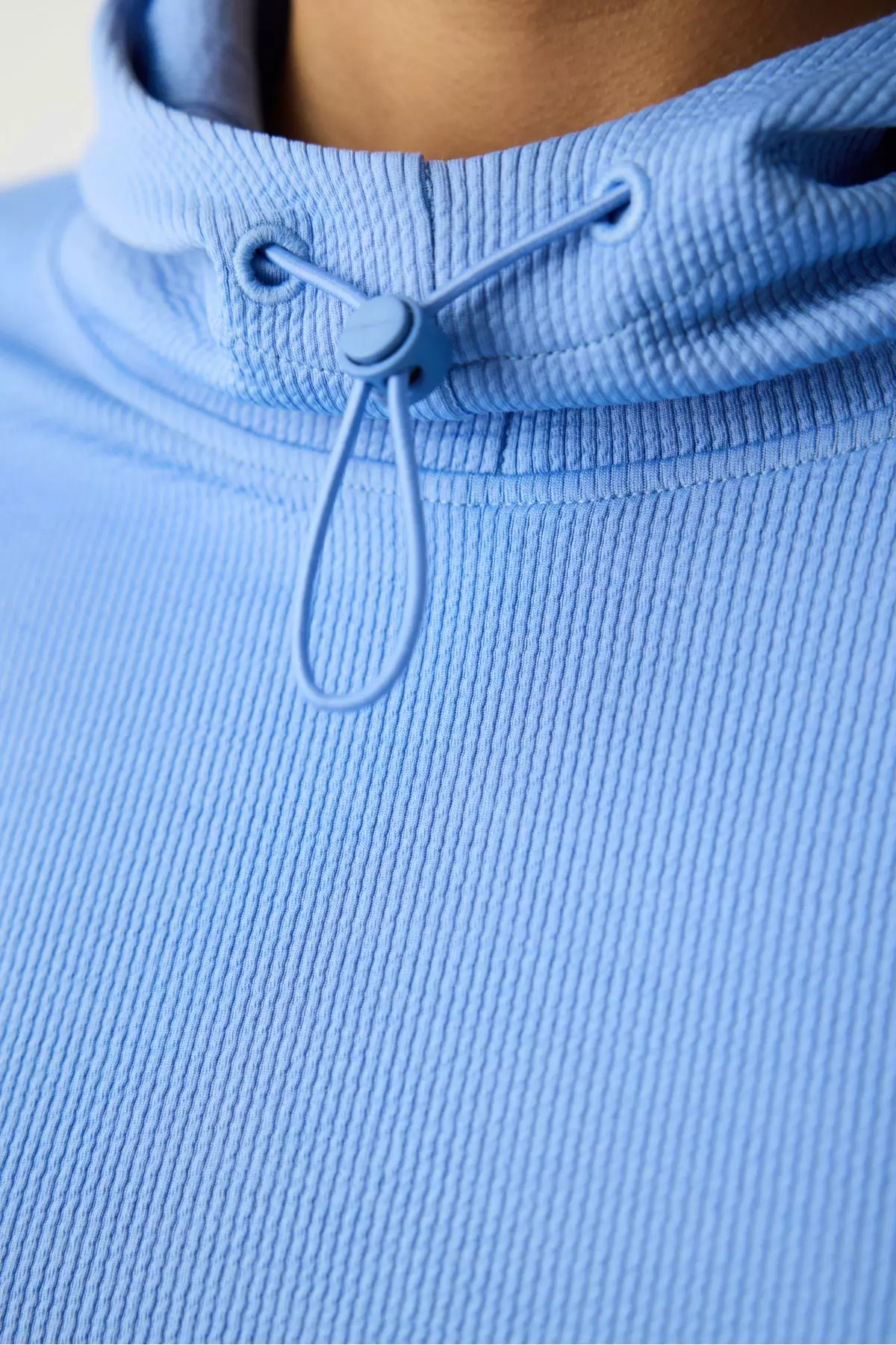 Hooded Light Blue Top