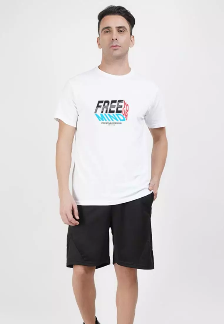 Free Your Mind White Graphic Cotton Short Sleeve Essential T-Shirt