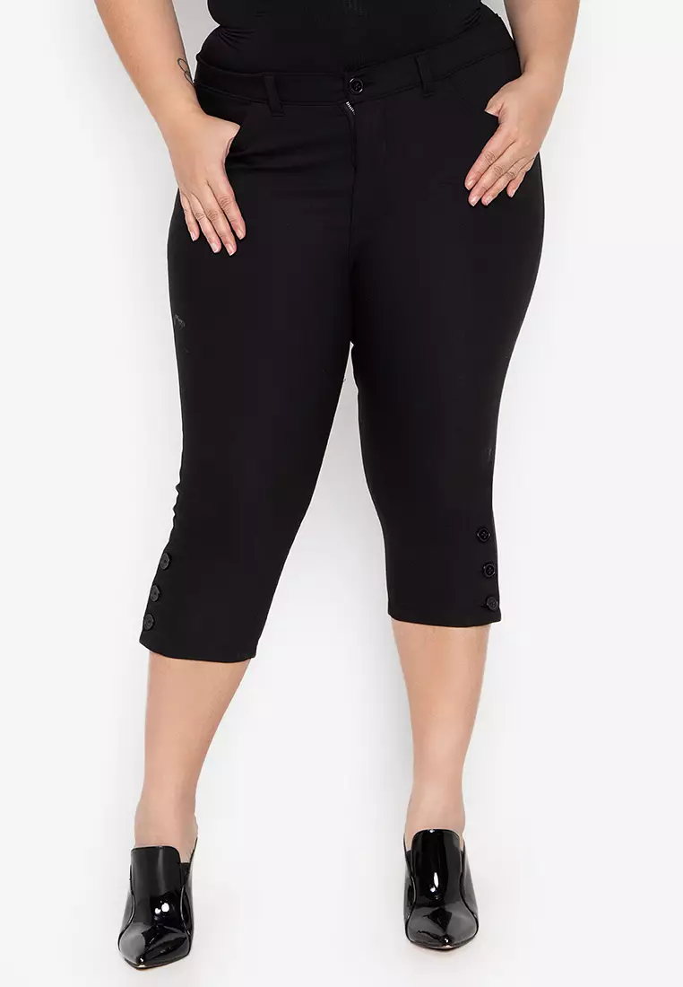 Buy Maxine Plus Size Capri Pants Cotton Stretch Twill 2024 Online