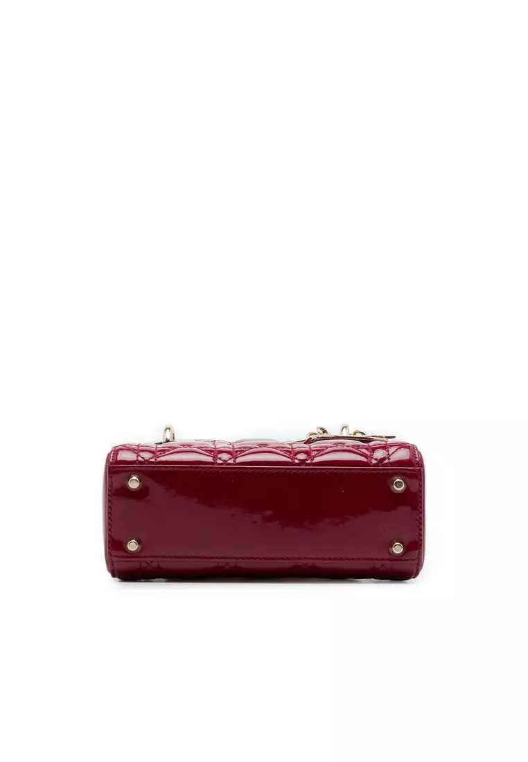Pre-Loved Dior Mini Patent Cannage Lady Dior
