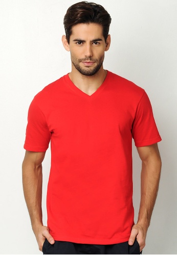 Puritan red V-Neck Colored T-Shirt 490DBAAED3C26FGS_1