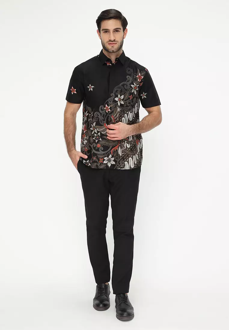 My Aksa batik Pria Kemeja Pendek Faith Fin