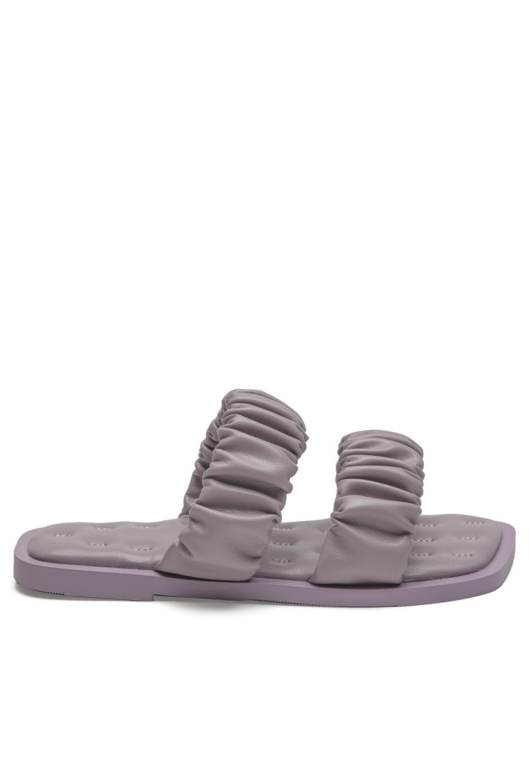 Double Pleated Straps Flat Sandals PS2263-91