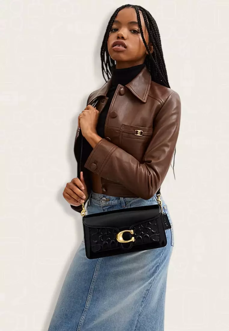 Coach Tabby Shoulder Bag 26 In Signature Leather Black