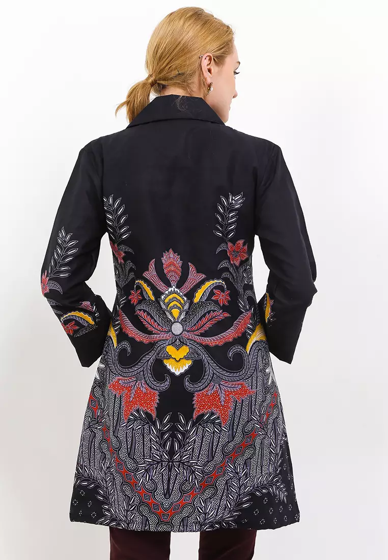 Tunik Batik Nala Black Premium Slimfit Elegant