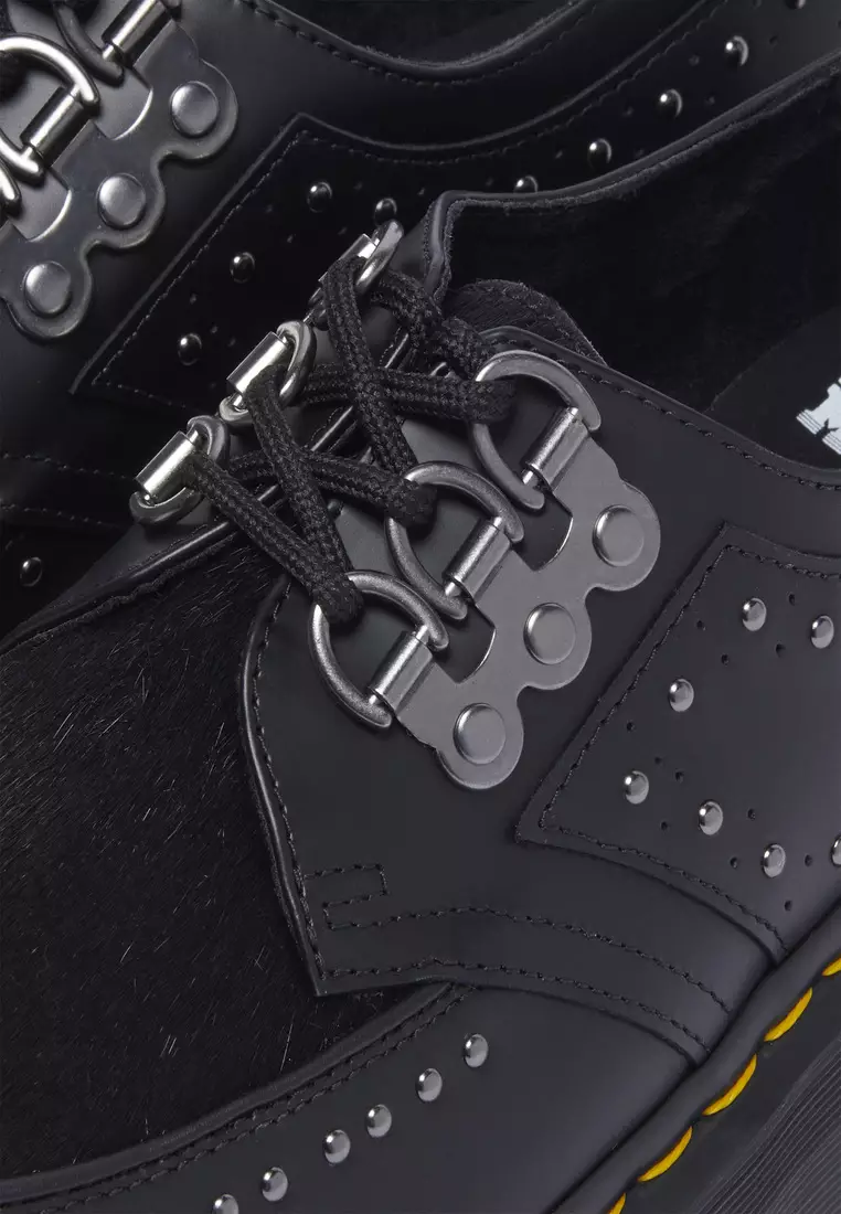 Ramsey Black 3-eye Leather Platform Creepers Women