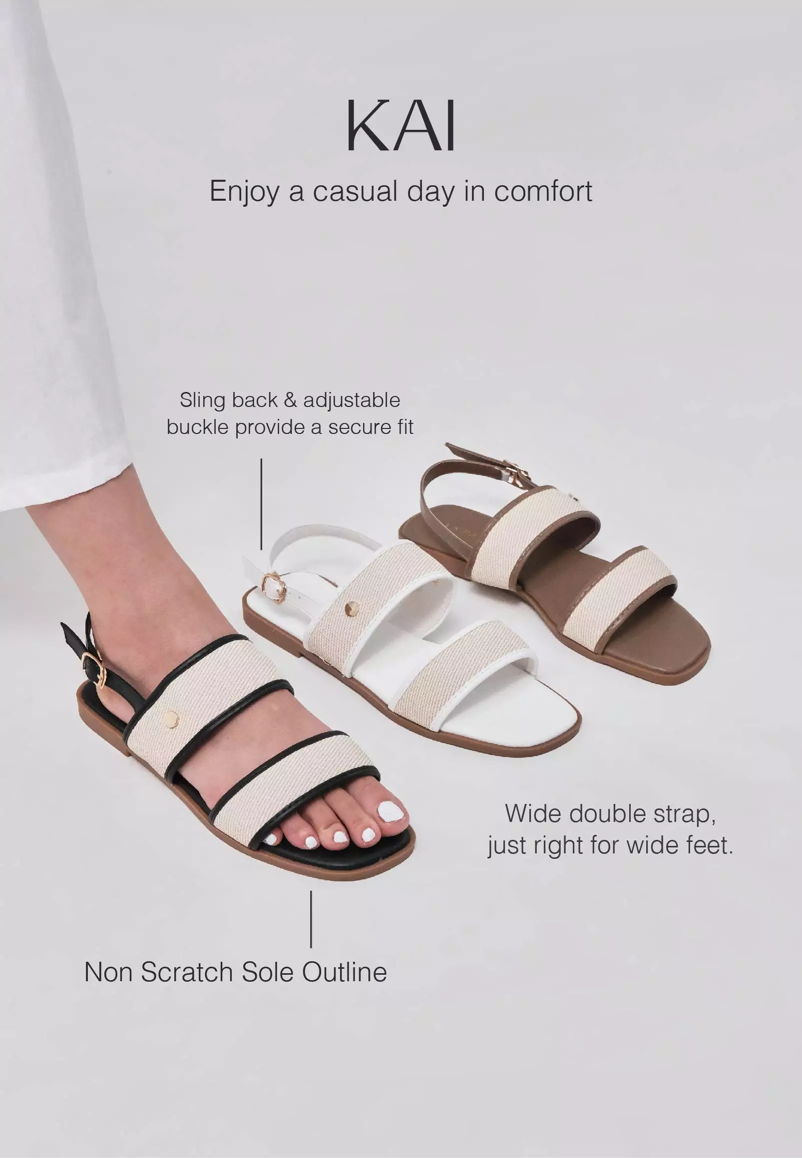 Kai Sandal Casual Wanita Sendal Tali