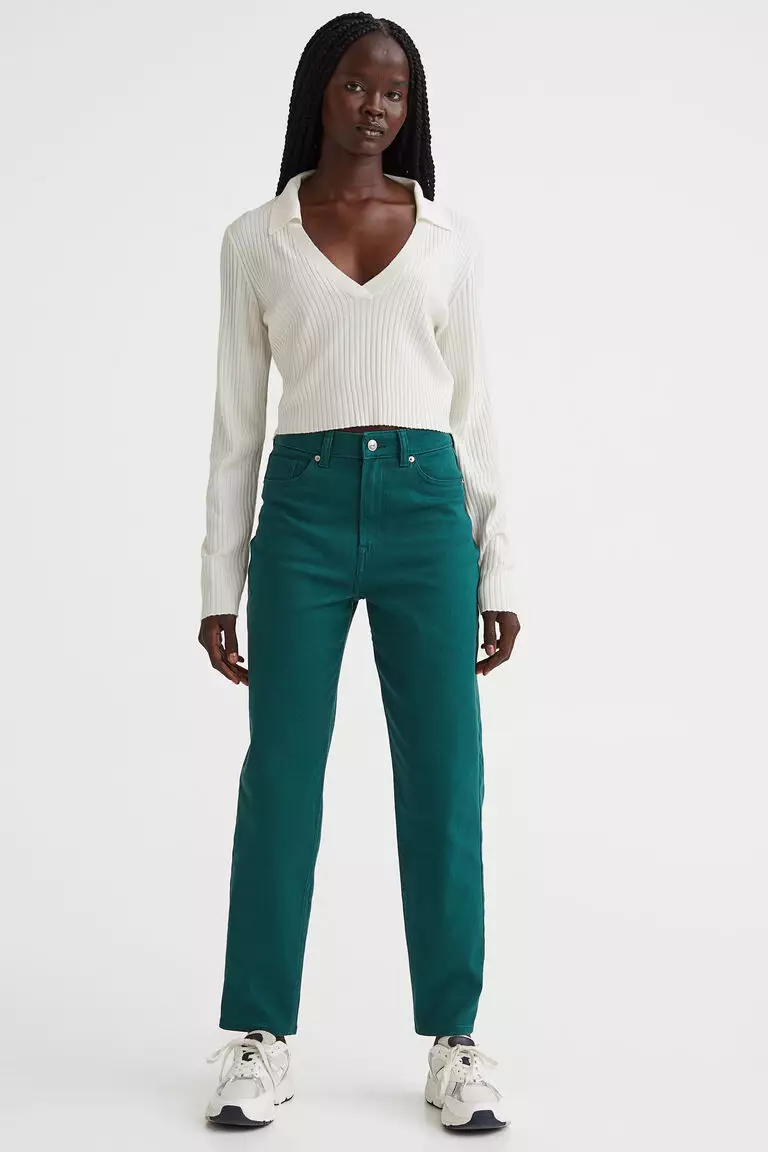 H&M Mom Loose Fit Twill Pants