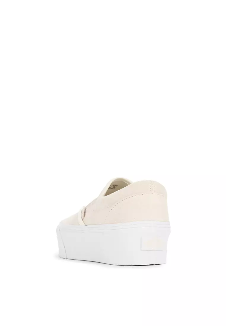 Vanilla cream slip on vans top