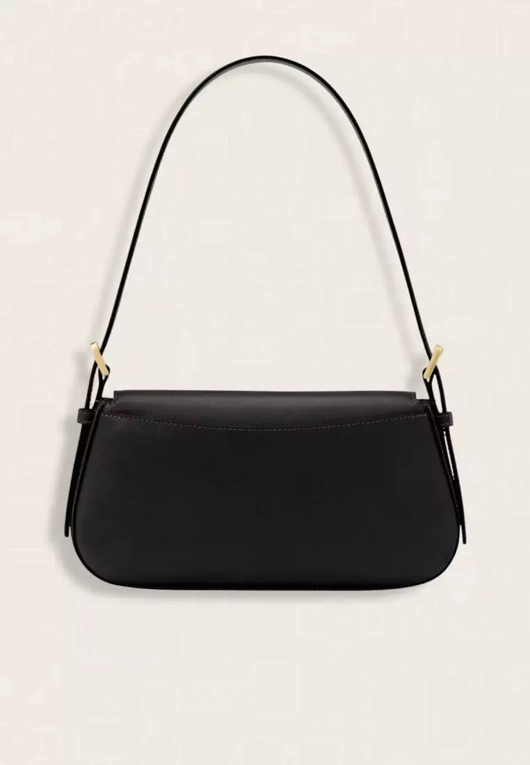 Kate Spade Madison Saffiano Leather Small Flap Shoulder Bag Black