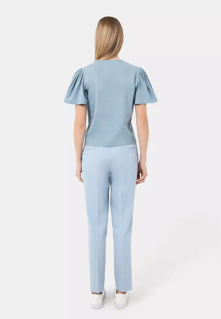 Cayla Gathered Sleeve Tee