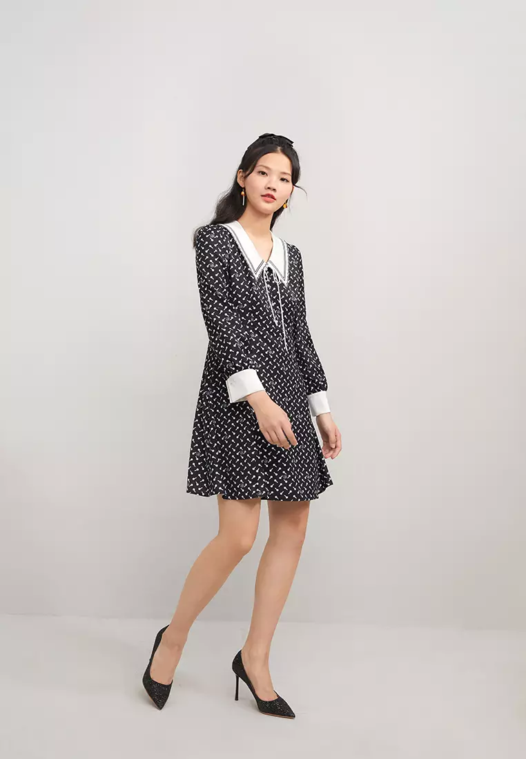 Lollipop Prints V-Neck Mini Dress