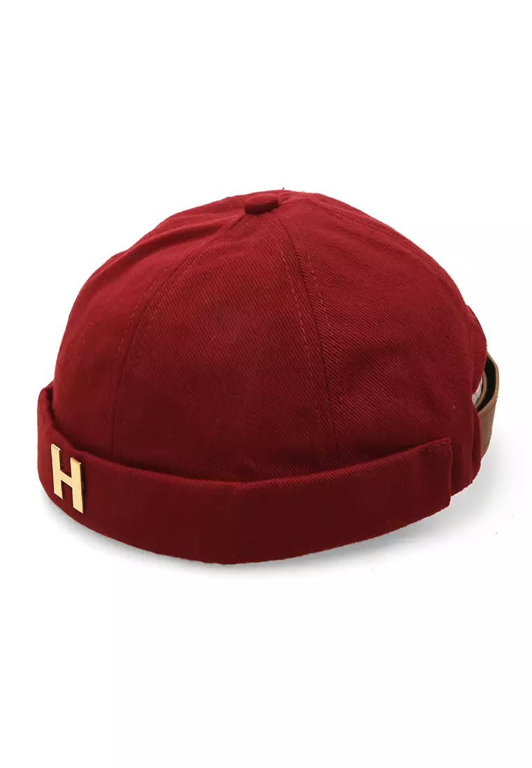 Kai Topi Peci Miki Hat Polos Pria Wanita Uniqe Design Material Cotton ORIGINAL - Maroon