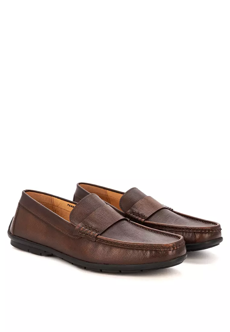 Perry Brown Driving Loafer Shoes