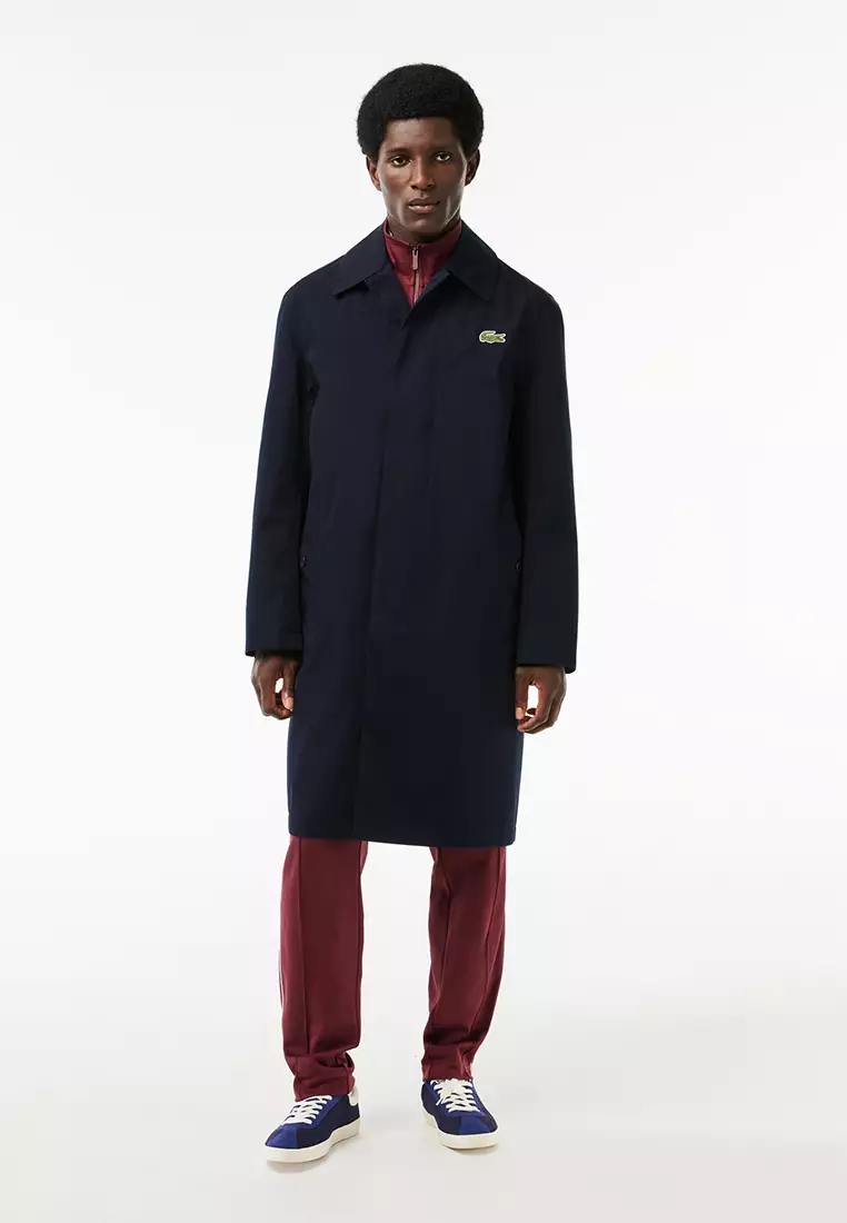 Buy Lacoste Lightweight Showerproof Cotton Twill Trench Coat 2025