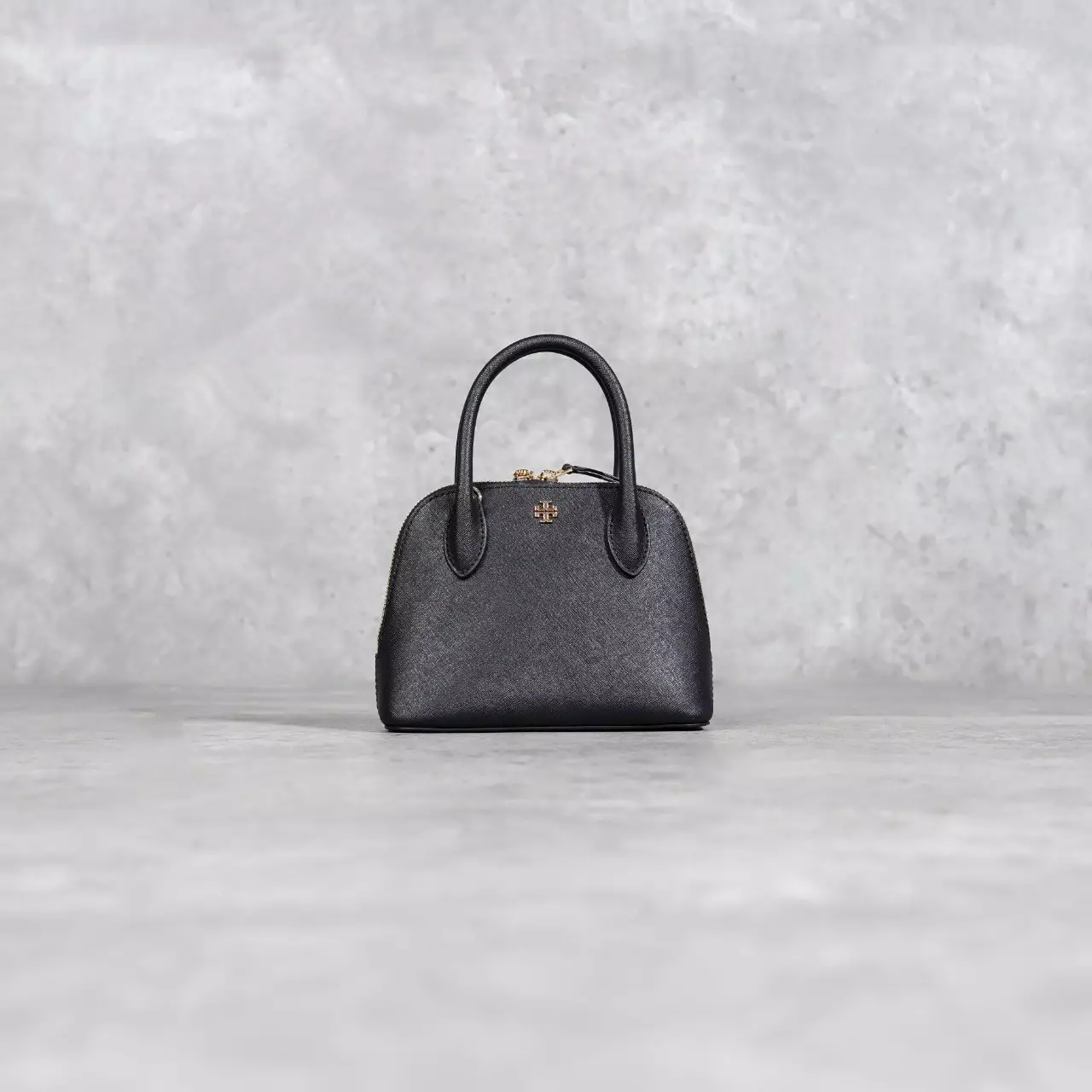 Tas TORY BURCH EMERSON DOME BLACK PATENT TOP HANDLE BAG WITH LS SMALL 100% ORIGINAL