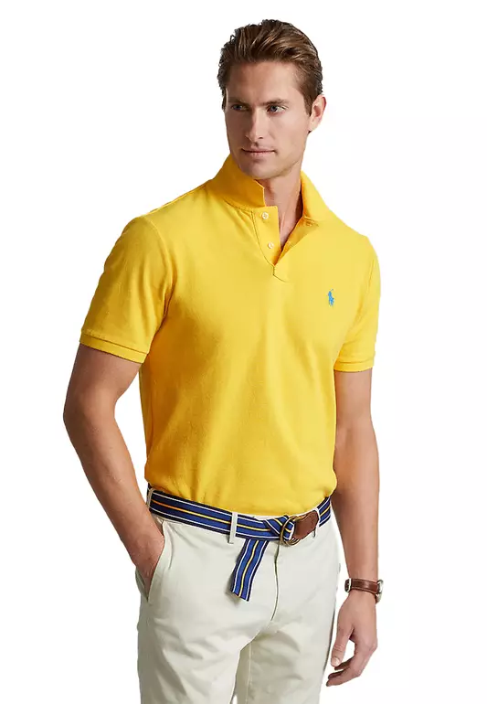 Custom Slim Fit Mesh Polo Shirt