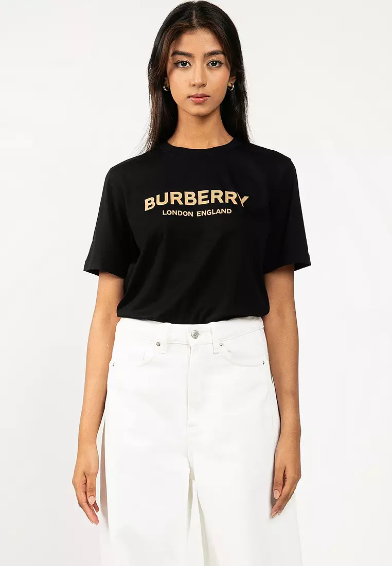 BURBERRY バーバリー Horseferry Square Wool Blend Jacquard Sweater ホースフェリースクエア ウールジャカード長袖セーターニット 8052414 ブラック レディース Buy BURBERRY Horseferry Square Wool Blend Jacquard Sweater in