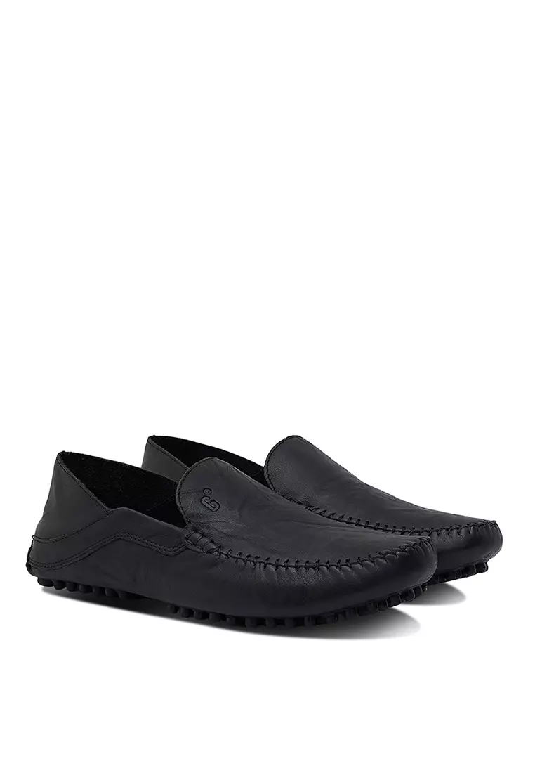 Sepatu Casual Pria Loafer Moccasin Gino Mariani Donny Black