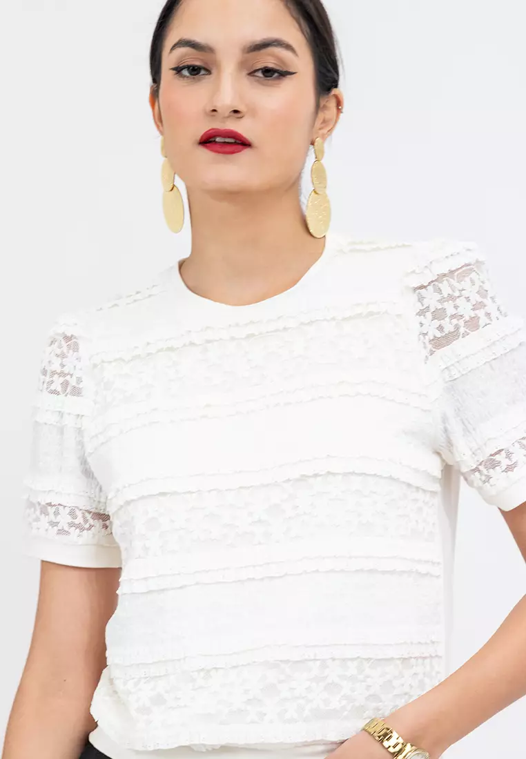 MAYUMI Lace Blouson Shirt