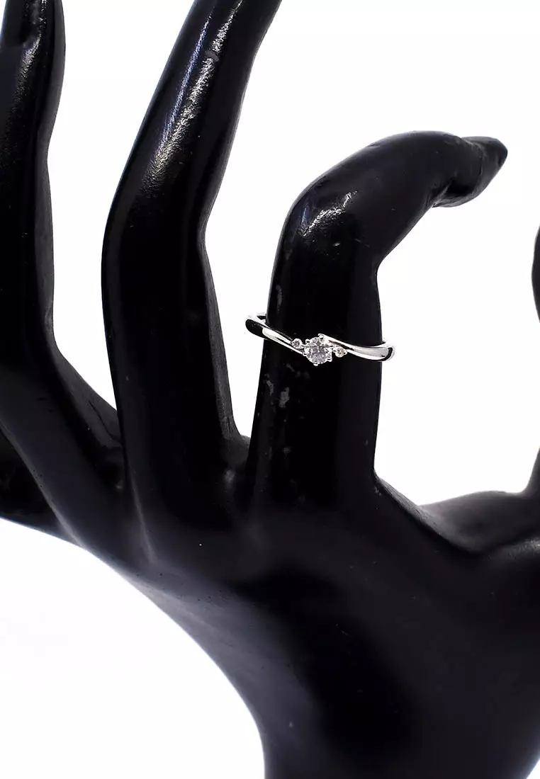 PT Platinum Made White Gold Lady Ring with Diamonds