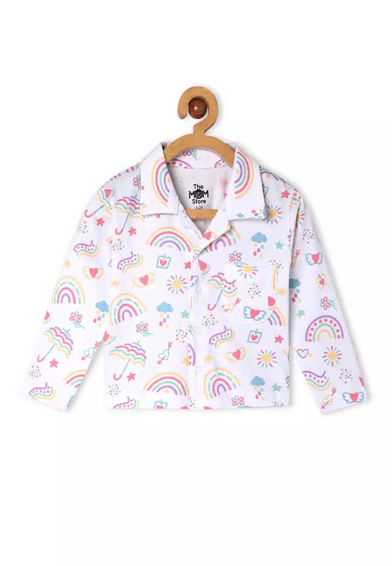 Baby and Kids Pajama Nightsuit Set- Sunshine and Rainbows