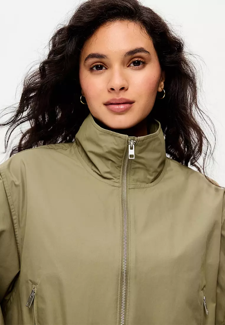 Twill Utility Zip-Front Jacket